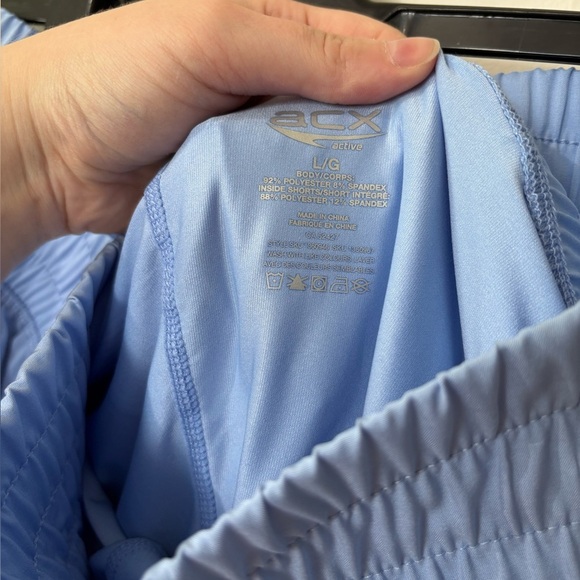 🎉4/30$🎉 ACX NWT Light Blue Layered Athletic Shorts - Size Large - Picture 4 of 5